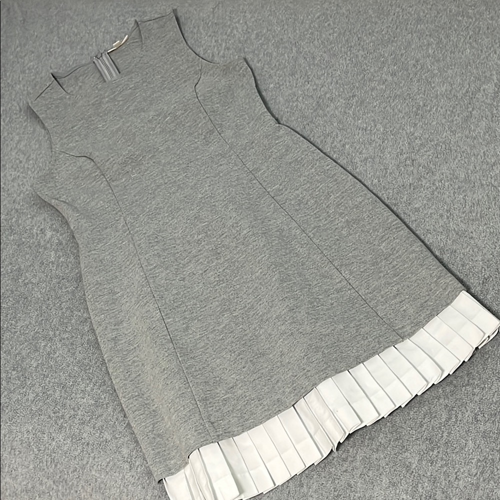 Preppy Academia Summer Dress Medium Petite Ponte Knit Sleeveless